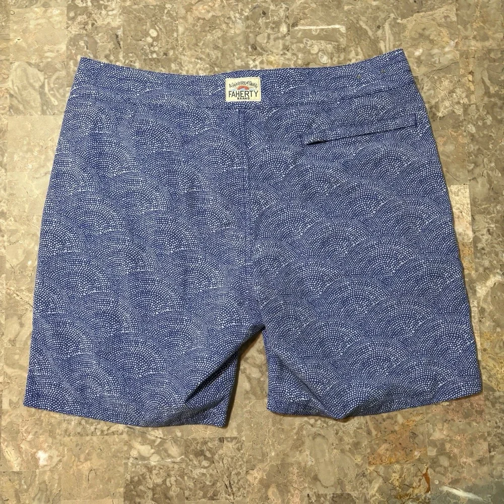 Faherty Classic Board Shorts Mens 32 Blue 7